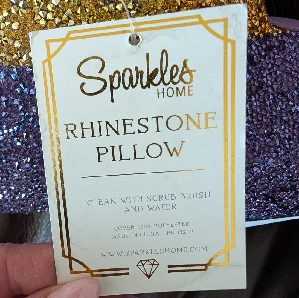 Sparkles home Purple and Gold Wizard Hat Pillow NEW